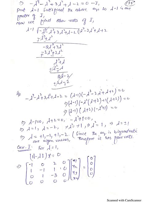 SOLUTION: Finding characteristics equation eigen values and vectors ...
