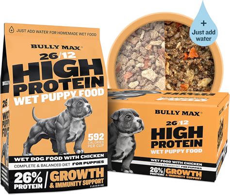 Amazon.com: Bully Max Wet Puppy Food - Dehydrated High Protein Dog Food ...