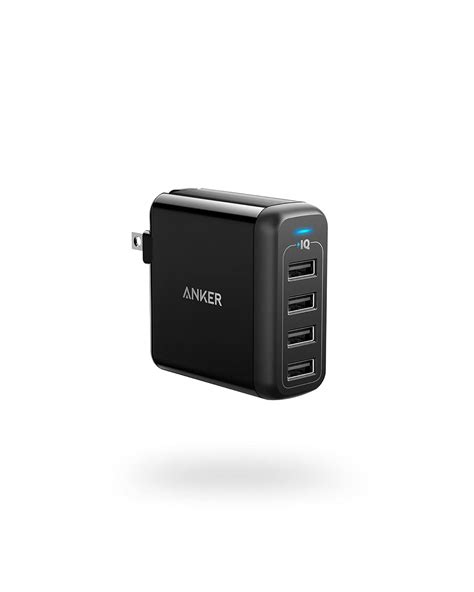 Anker PowerPort 4 (40W 4-Port USB Wall Charger) Multi-Port USB Charger ...