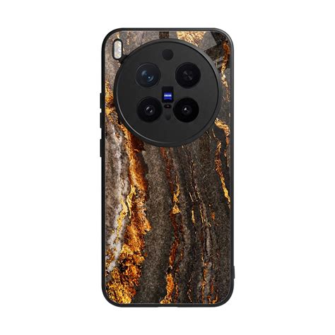 Golden Blaze Phone Case for Vivo X300 Pro | Glass Case – Boujee