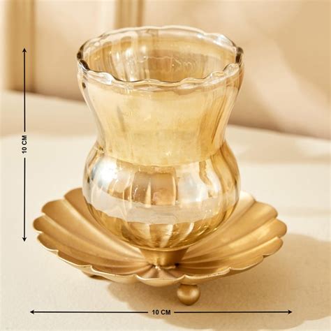 Buy Rylee Iva Glass T-Light Holder from Home Centre at just INR 299.0