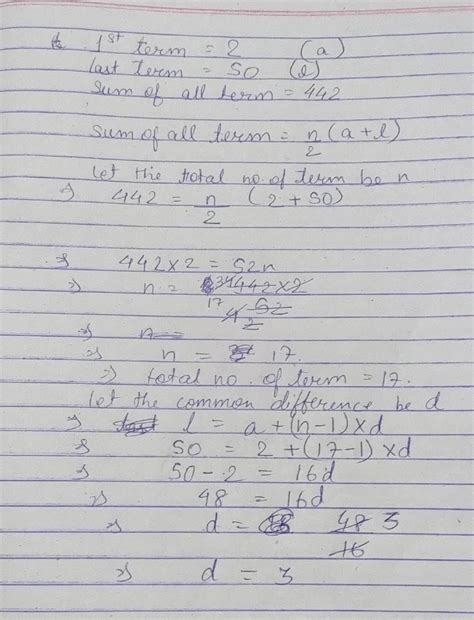 The first term of an A.P. is 2 and the last term is 50 .if the sum of ...