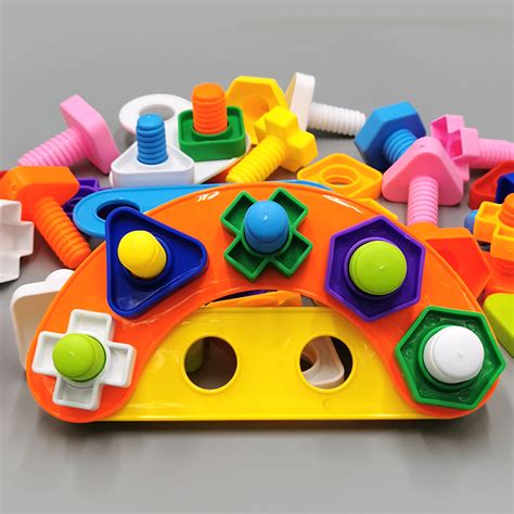 儿童拧螺丝玩具大颗粒螺丝螺母配对宝宝益智组合拆装积木1-3周岁_虎窝淘