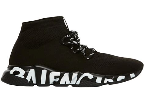 Balenciaga Speed Lace Up Graffiti Black White (Women's) Price in India ...