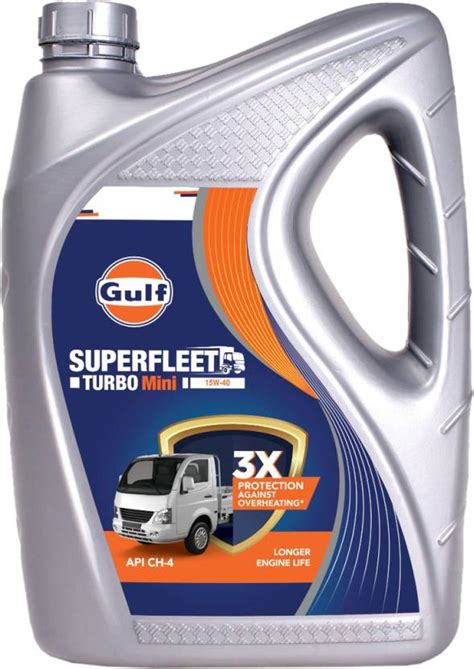Gulf SUPER FLEET TURBO MINI 15W-40 API CH4, MB 228.3|3X Protection|For ...
