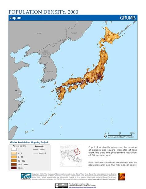 Japan Population Density Map, Japan Population Growth Rate – TISE