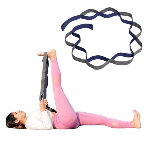 WiseLife 11 Loop Yoga Belt for Men & Women | Multi Functional Non Slip ...