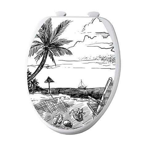 ISEE 360® Pencil Drawing Toilet Seats Stickers for Home Decor Kids ...