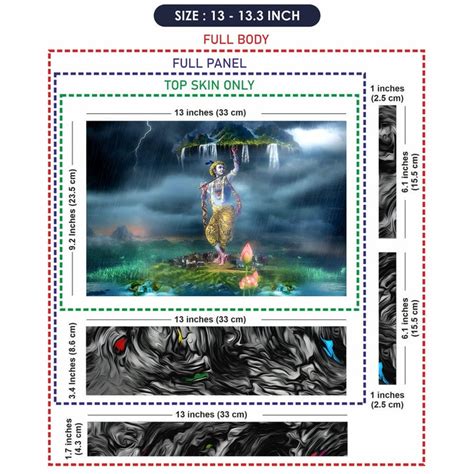 Shop Lord Krishna Govardhan Parvat Laptop Skin | Buy Online Now ...