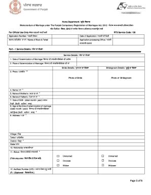 Marriage Certificate Punjab Pdf - Fill and Sign Printable Template Online