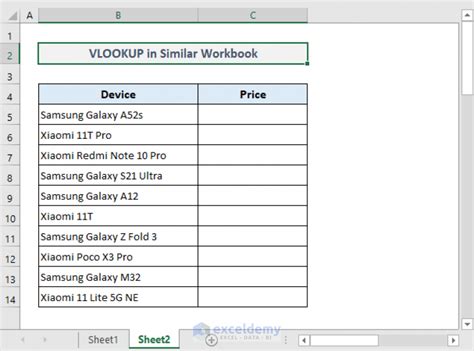 Image result for How to Do VLOOKUP in Excel Using Two Sheets