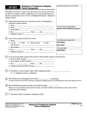 JV-321 Request For Prospective Adoptive Parent Designation. Judicial ...