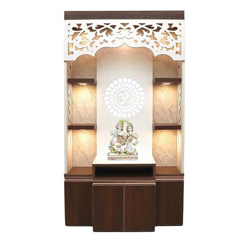 Alpine Willow Wooden Temple for Home I Corian Design Big Pooja ghar I ...