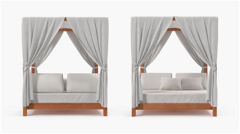 Outdoor Leisure Daybed with Canopy 3D model | 3D Molier International