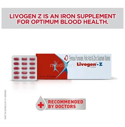 LIVOGEN Z TABLET 15'S Price, Uses, Side Effects & Substitutes | Medkart