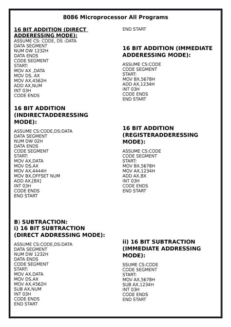 8086 Programs - 8086 microprocessors - 8086 Microprocessor All Programs ...