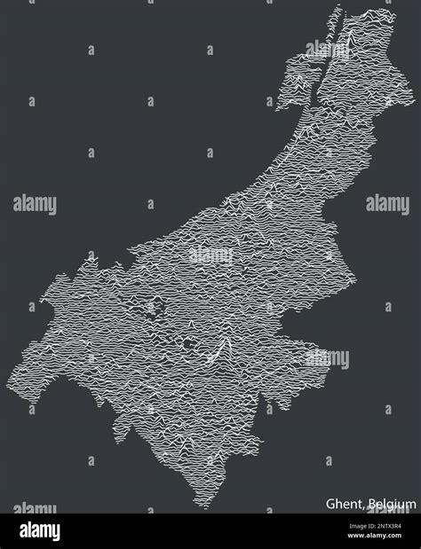 Topographic relief map of GHENT, BELGIUM Stock Vector Image & Art - Alamy