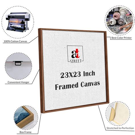 Large Framed Canvas Painting Abstract Round Circle Wall Art Print, Dec ...