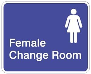 Safety Signs | female change room blue bg Foam Board fixed Waterproof ...