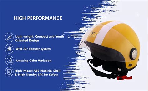 Yamaha Avion Polycarbonate Anti- Scratch Half Face Helmet (Size M ...