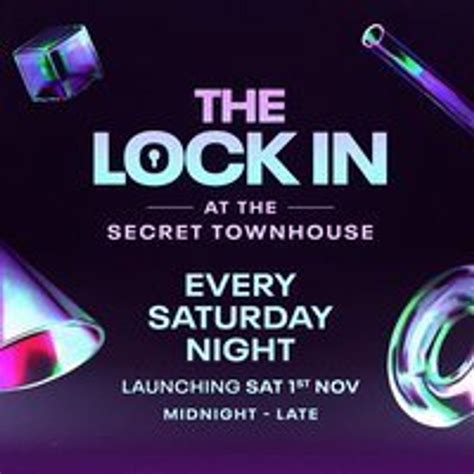 The Lock In, The Secret Townhouse At Deco, Hertford, 29 November to 30 ...