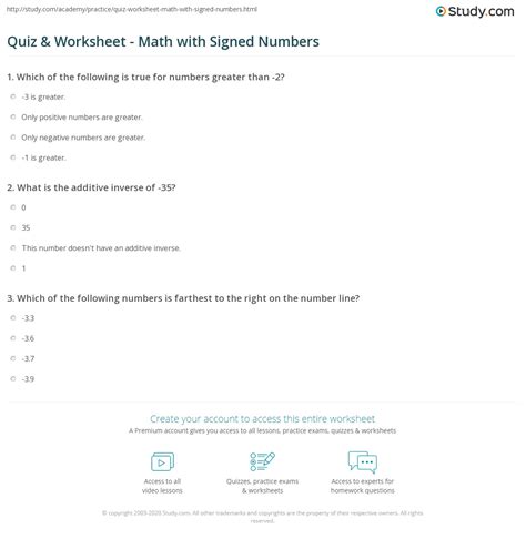 Image result for Math Signed Numbers