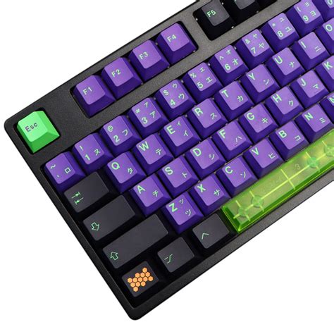 Buy Keycaps Purple Black Keycaps, MOLGRIA 134 Set Unit-01 Keycaps for ...