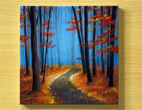 Image result for Tutorial Acrylic Fall Forest