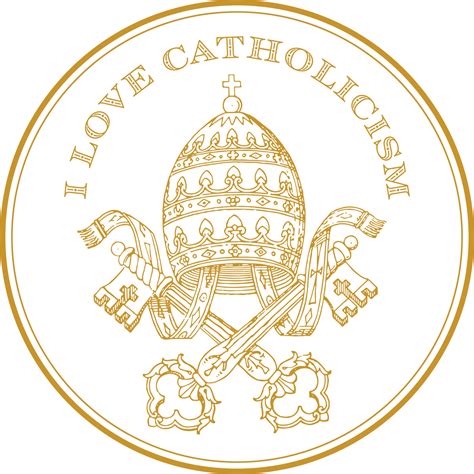 Keys of St. Peter. Coat of arms of the Catholic Church. Vatican symbol ...