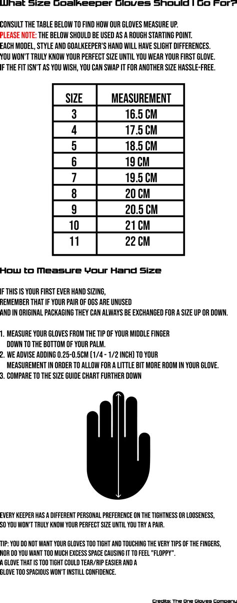Goalkeeper Glove Size Guide – Altkeeperstore Malaysia
