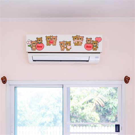 Teddy Print AC Sticker Transparent