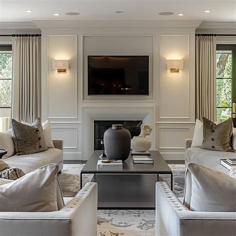 The drawing room boasts panelled walls, bringing a classic and refined ...