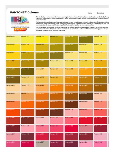 PANTONE Colour Chart | PDF | Communication Design | Artistic Techniques