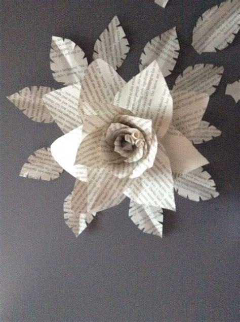Image result for Book Paper Flower Tutorial