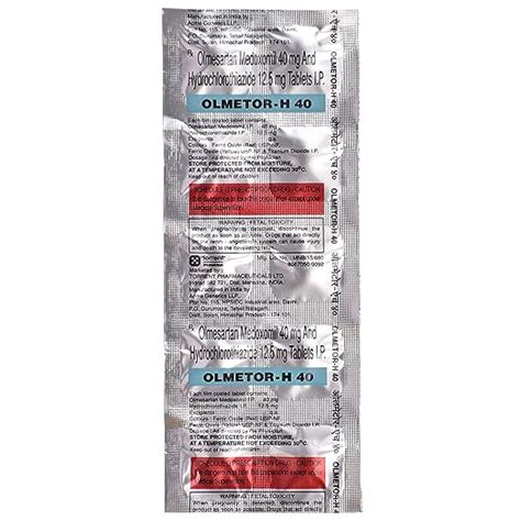 Olmetor-H 40 - Strip of 10 Tablets : Amazon.in: Health & Personal Care