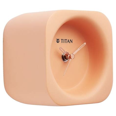 Buy Online Titan Contemporary Peach Table Clock - ntt0001ra01 | Titan
