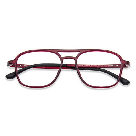 Buy Maroon Transparent Black Grey Solid Full Rim Square Lenskart Air ...