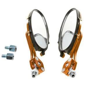 Buy 2X Gold 10mm Rear View Side Mirrors 360 Degree Swivel Motor Body ...