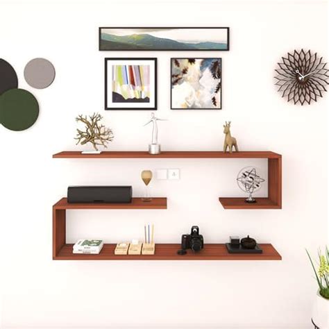 Redwud Payton Multipurpose Wooden Wall Mounted Shelf/Book Shelf/Corner ...