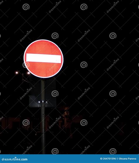 Stop Sign. the Image of Stop Sign at Night Stock Photo - Image of concept, information: 264701596
