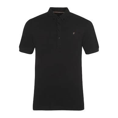 Buy Men Black Textured Polos Online - 267923 | The Collective