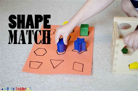 Shape Match - Busy Toddler | Shape matching, Busy toddler, Easy toddler ...