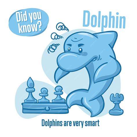 Ciekawostki o zwierzętach morskich Delfin Czy wiesz | Wektor Premium