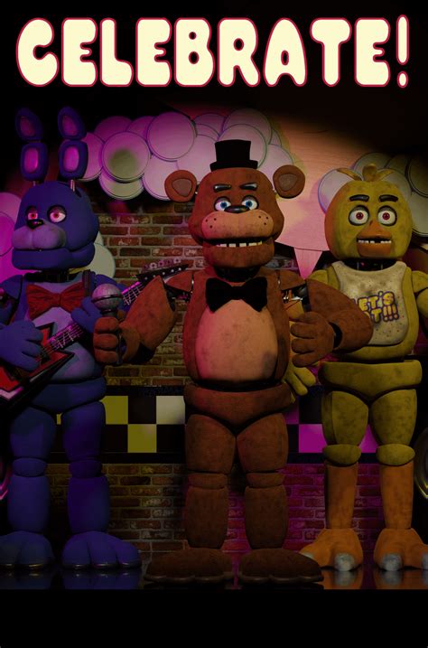 FNAF Movie Celebrate Poster : r/fivenightsatfreddys