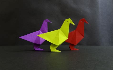 Origami Bird Tutorial - How to fold a Simple Paper Bird | Origami Birds ...