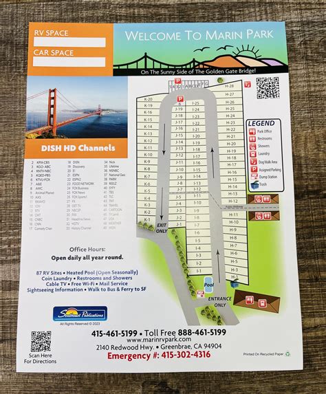 Park Map | Marin Park | San Francisco Campgrounds