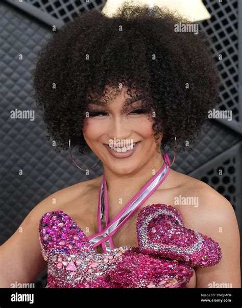 Los Angeles, USA. 04th Feb, 2024. Ve'ondre Mitchell arrives at the 66th Annual Grammy Awards ...