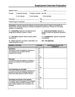 Employment Interview Evaluation - Paychex - Fill and Sign Printable ...