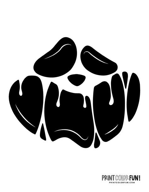 Halloween Jack o Lantern pumpkin face stencil template (11) | Halloween ...