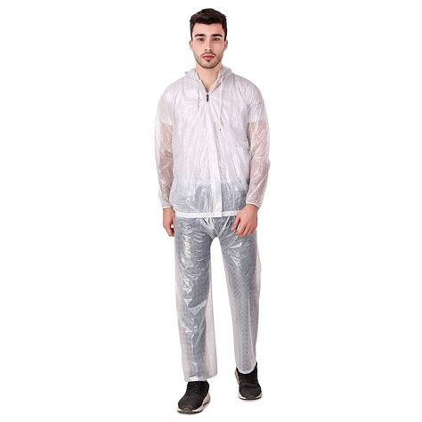 Buy Boy's Transparent PVC Rain Suit|Rain Coat (Top, Bottom and Cover ...